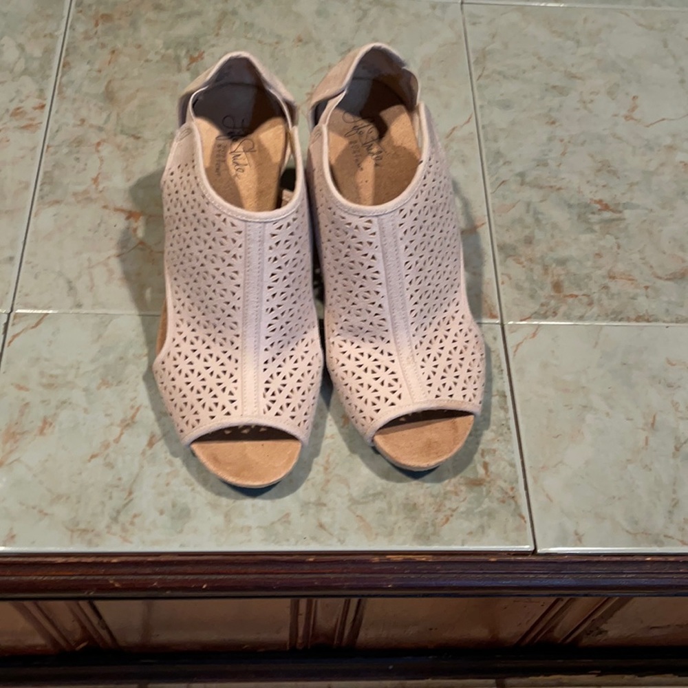 Beige Wedges wide width